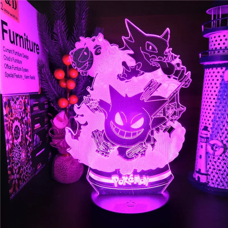 Lampe Gengar 3D - veilleuse Pokémon