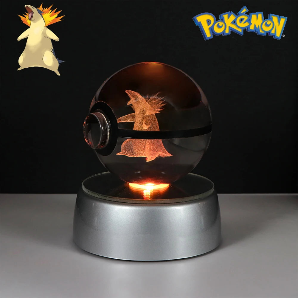 Pokéball LED Typhlosion Cristal